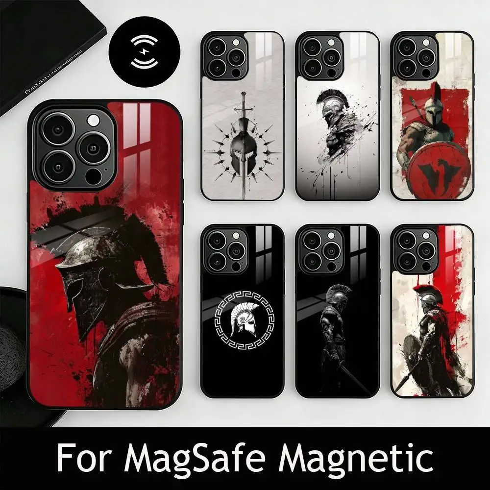 

C-Cool S-Spartan Warrior Phone Case For iPhone17,16,15,14,13,12,11 Plus,Pro Magnetic with Magsafe Wireless Charging