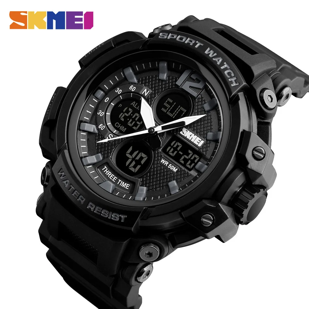 SKMEI Men Watch 50M Waterproof Digital Fashion Watches Outdoor Sport Men Wristwatches Erkek Saat  Clock Relogio Masculino 1343