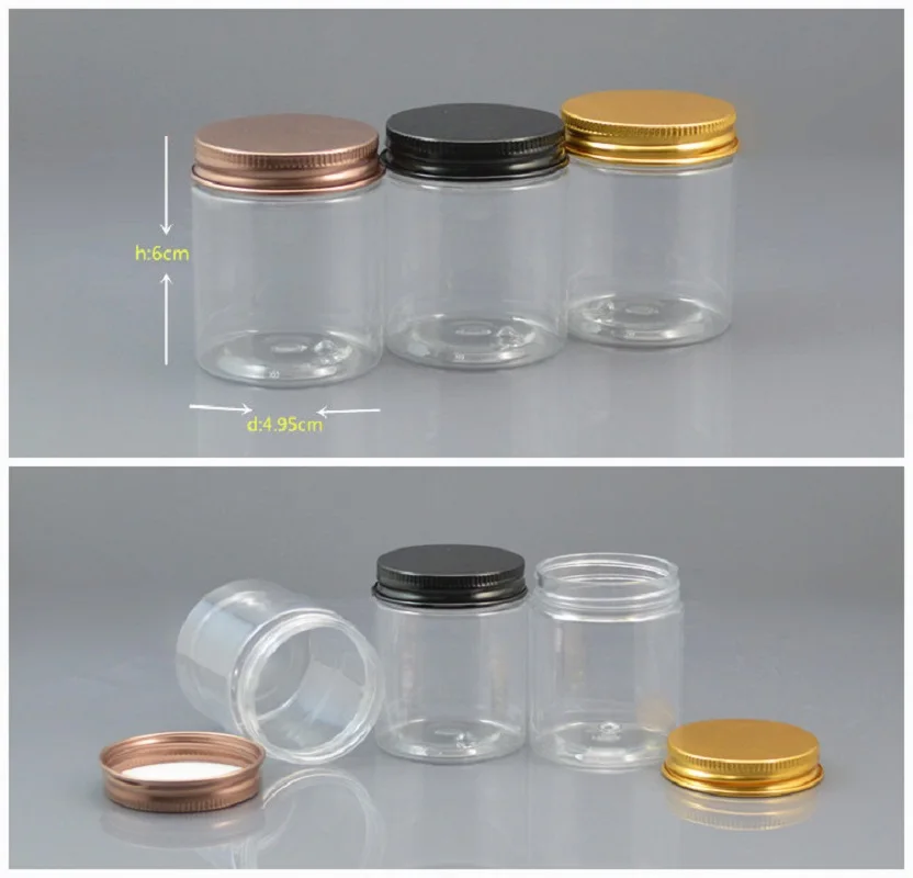 Botella de PET transparente de 80G/vaso/vaso con tapa de dos colores, esencia/hidratante/gel/crema/máscara/suero exfoliante corporal, embalaje cosmético para el cuidado de la piel