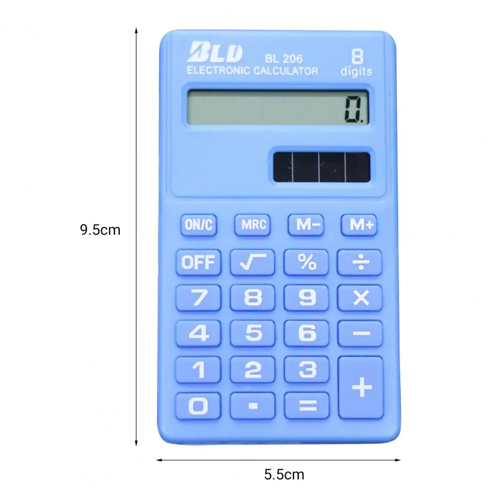 Mini Calculator Cartoon Candy Color Portable 8 Digits Display Student Calculator Office Supplies