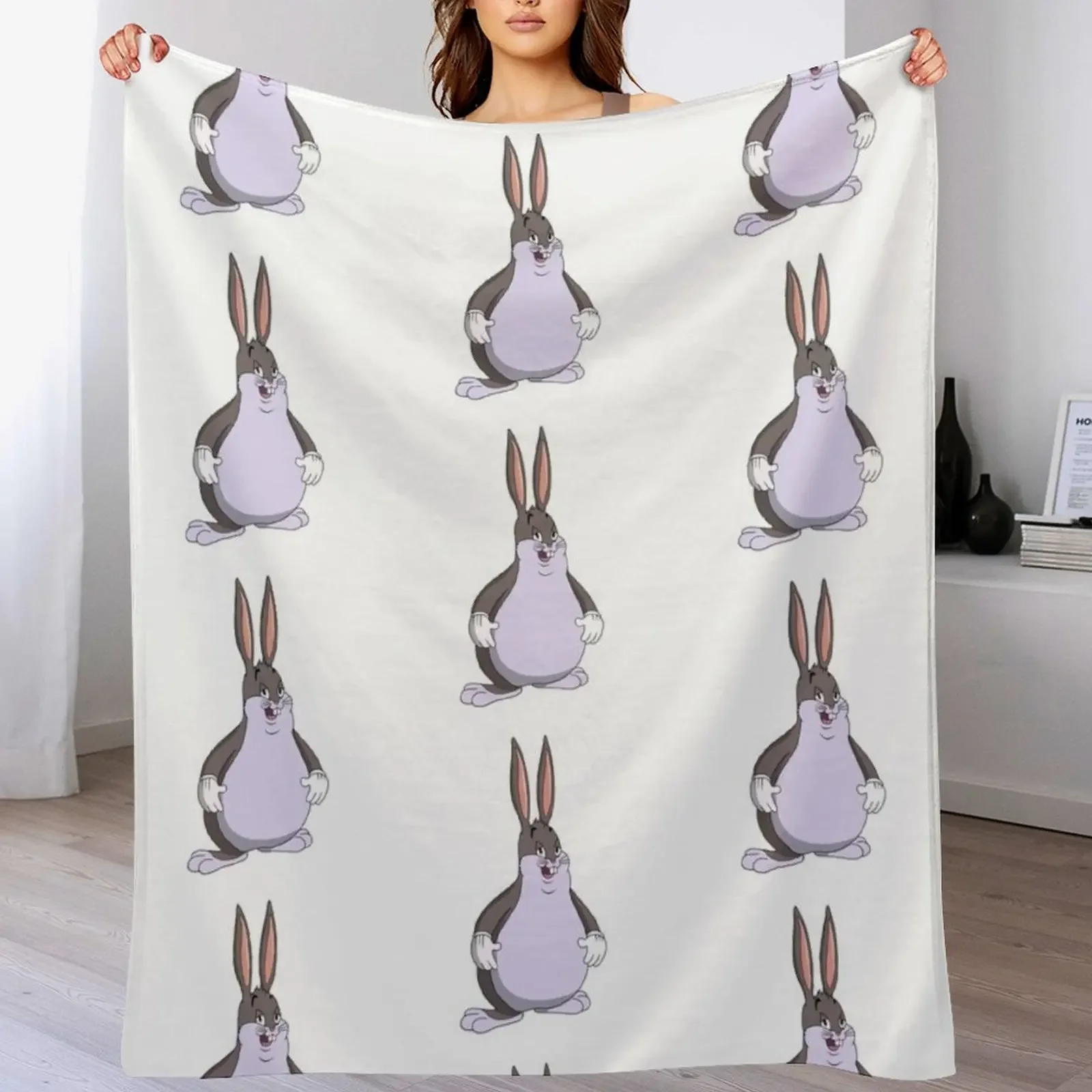 

Big Chungus Throw Blanket Soft Bedroom Blanket for Night Sleeping