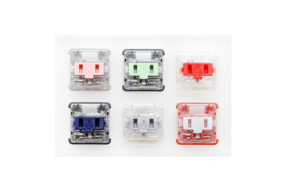 Acrylic Switch Tester 2X3 Kailh choc low profile switch SMD RGB  for Mechanical Keyboard Pink Jade Navy Crystal Red Pro Silver