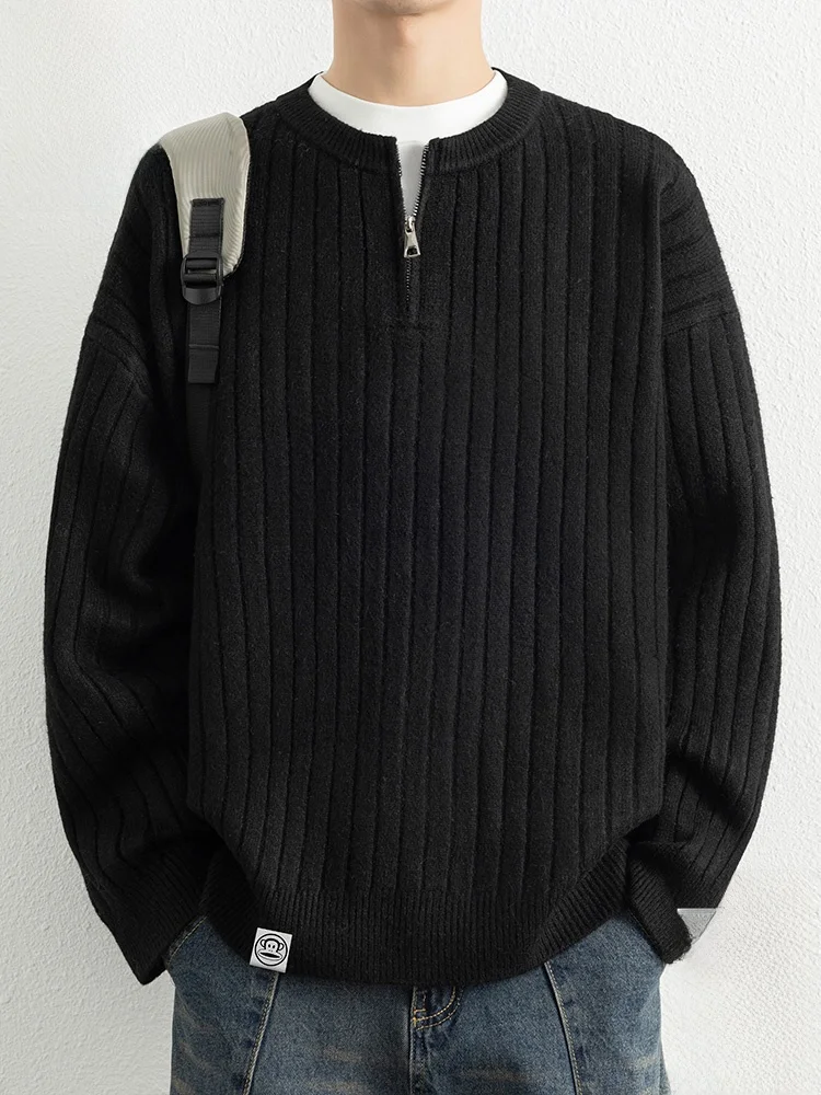

PaulFrank American Sle Open Cardigan Knitted Sweater Men's Loose Warm Autumn New Faion Casual Loose Fit round Ne Sweater