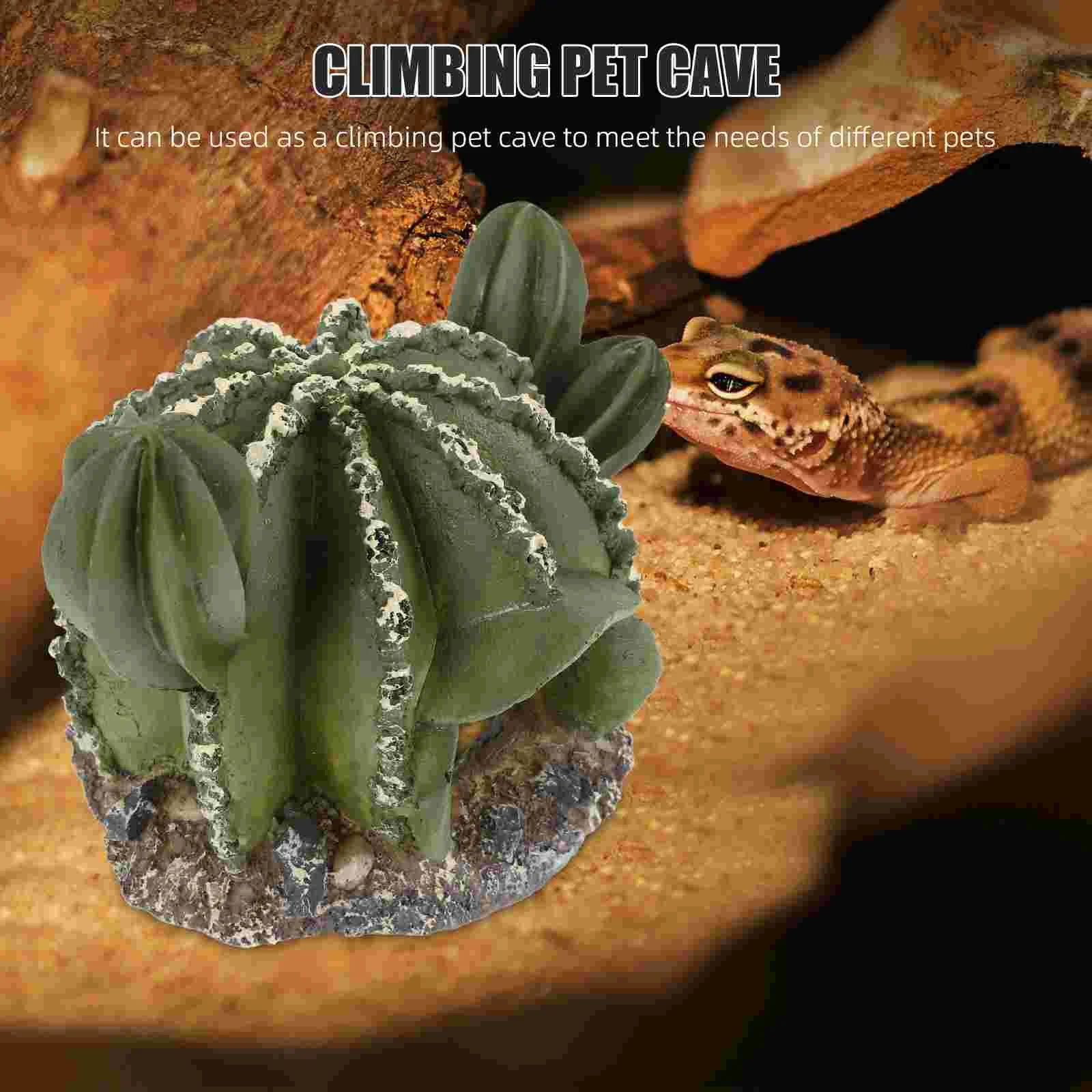 Climbing Pet Cave Landscaping Reptile Decor Accessories Pumpkin Tortoise Lizard Resin Hideout Aquarium Snake Place Hiding