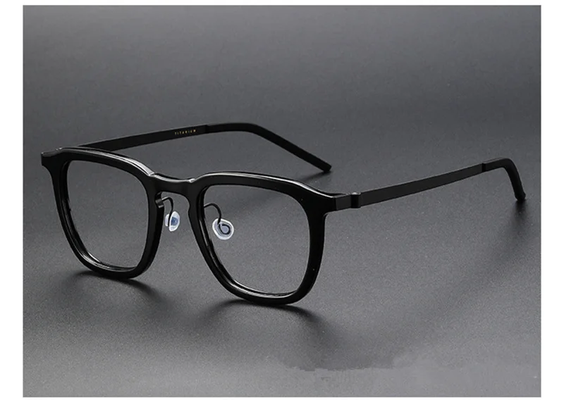 Dänemark Quadratisches Titanacetat-Brillengestell für Herren und Damen, ultraleichte Markenbrille, blaues Licht, Brille, Make-up-Brille 1263 – Detail 13