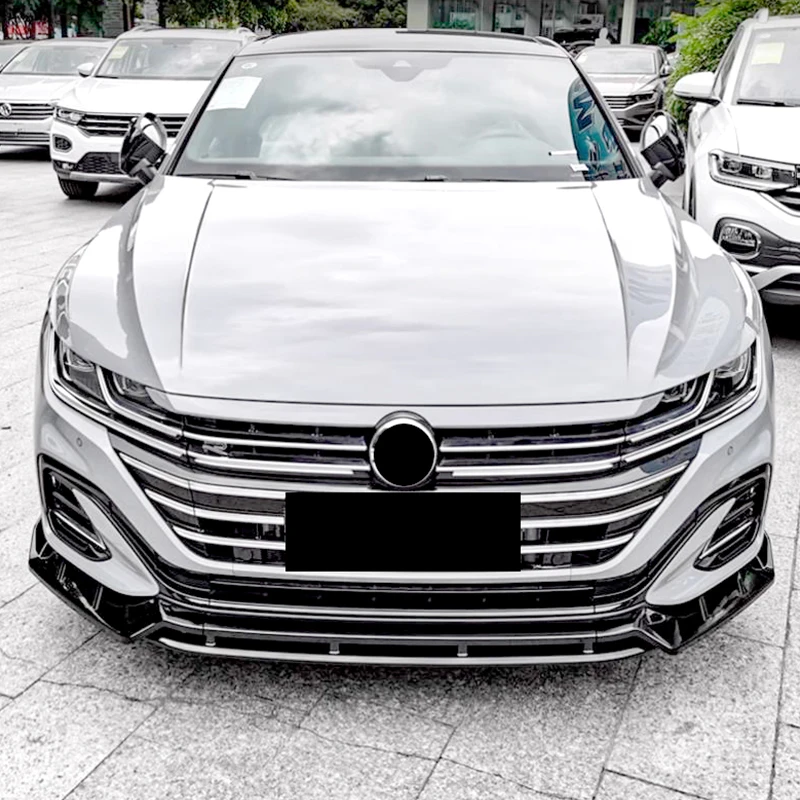 For Volkswagen Passat CC Arteon Accessories 2021 2022 2023 4Pcs Car Front Bumper Split Lip Body Kit Spoiler Diffuser Deflector