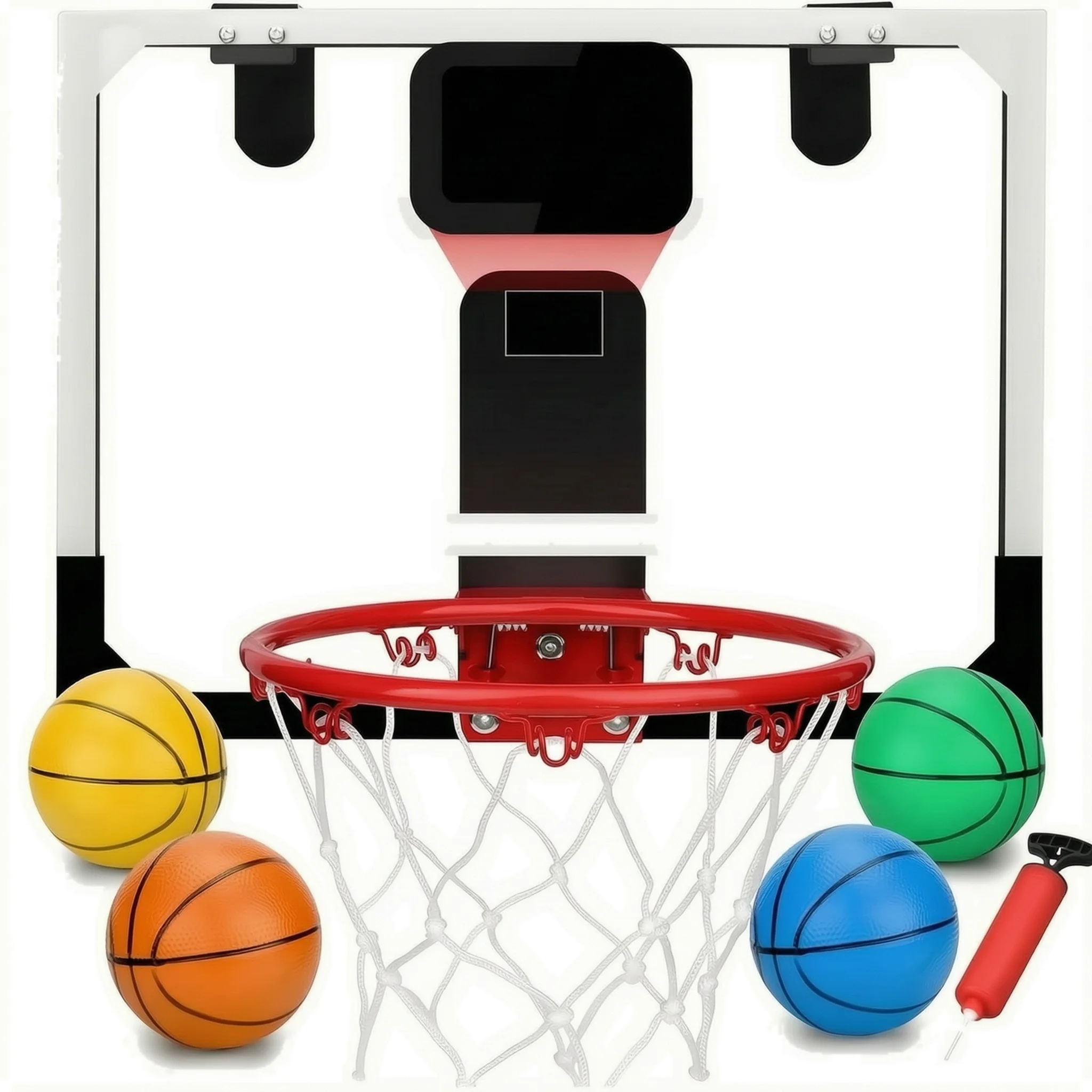 Pet Kids Basketball Hoop Wall Mounted No Drill Indoor Outdoor Toy Set Durable Compact
