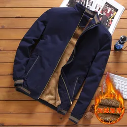 Chaquetas de invierno para hombre, chaqueta Bomber informal de lana de algodón, ropa informal estilo Hip Hop de béisbol a la moda, abrigos cálidos ajustados, ropa de marca