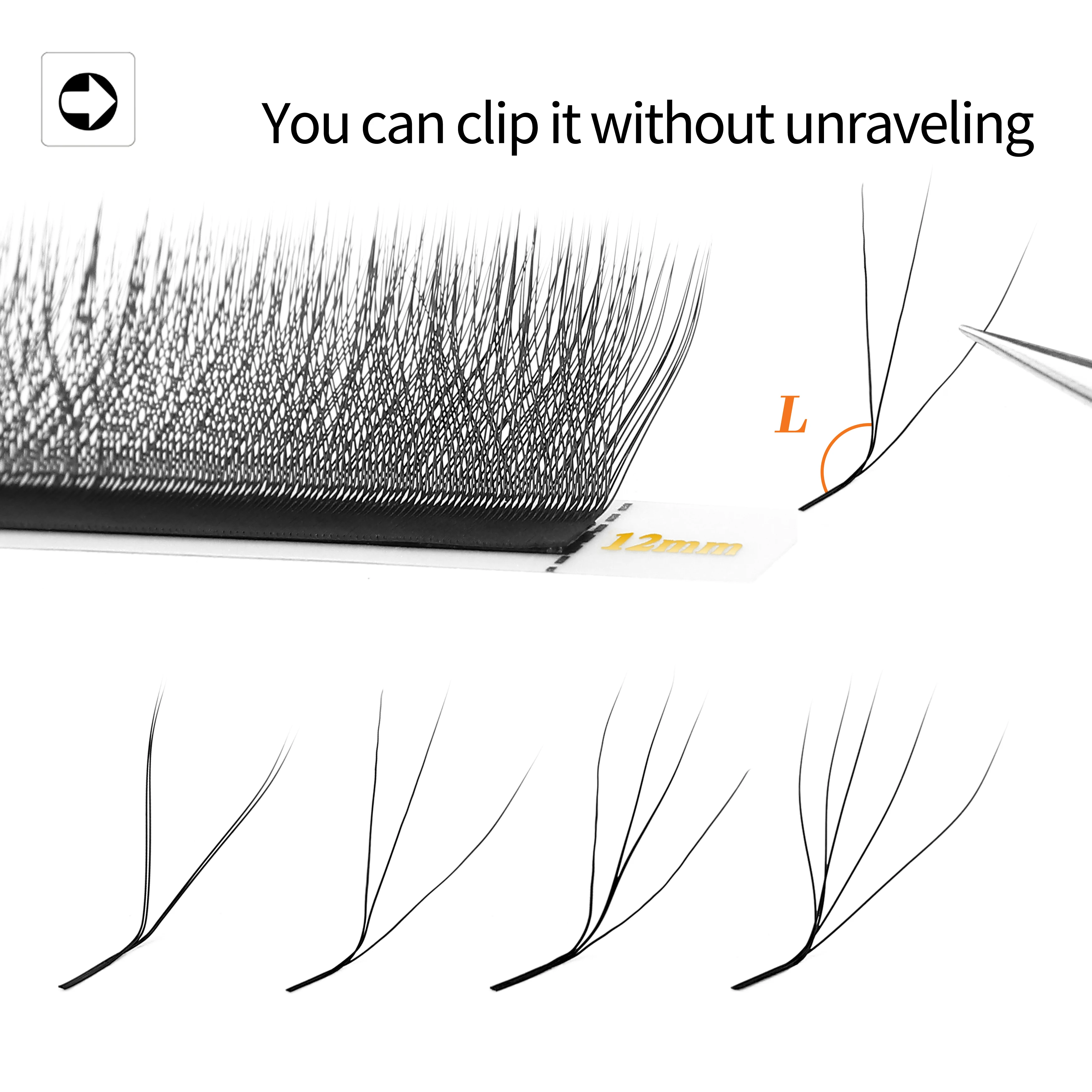 Extensão dos cílios, tecidos à mão, luz macia, cílios naturais, Premade fãs, cílios de volume, L, LU, M, YY, 3D, 4D, 5D, W