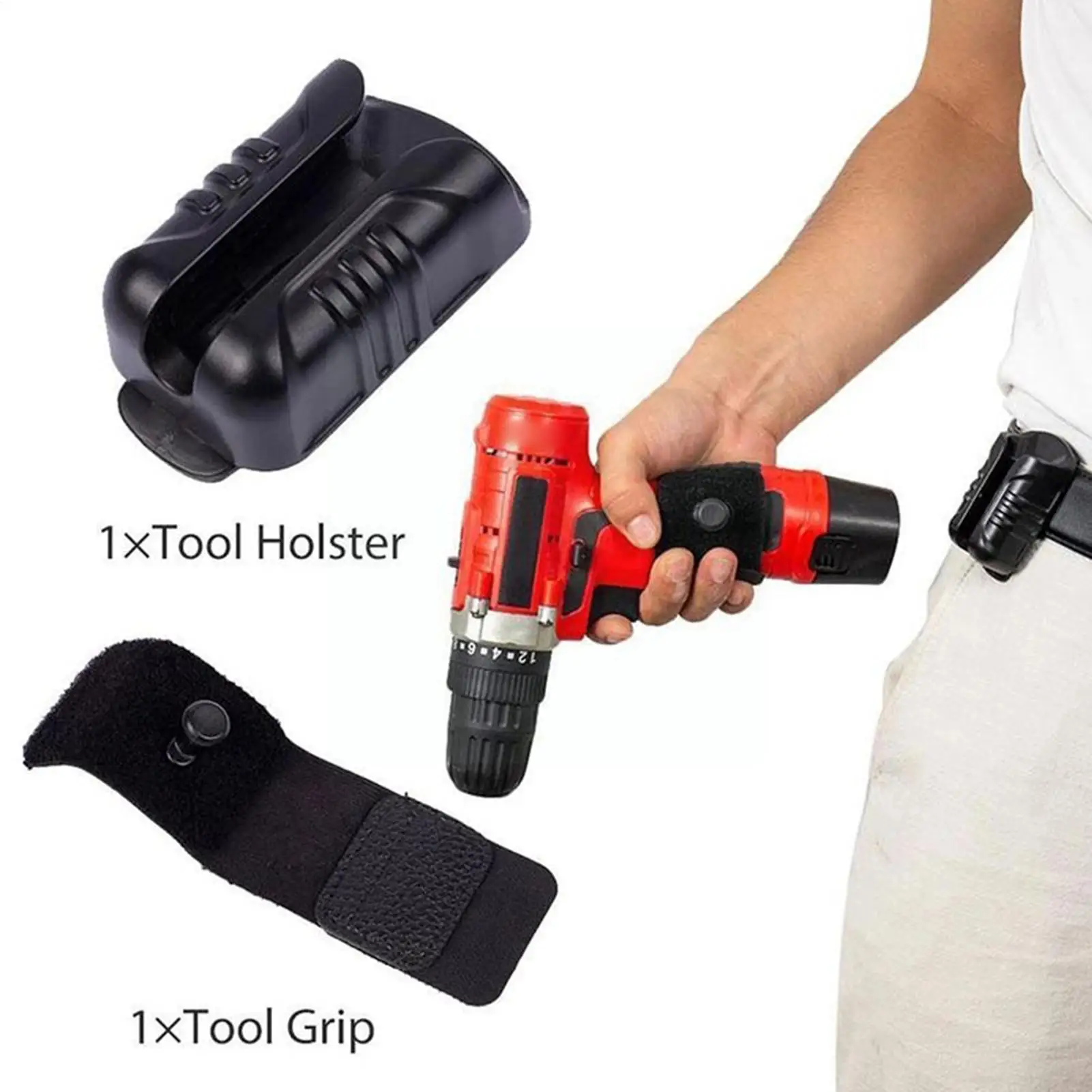 Drill Belt Holder Sheath With Tool Grip Belt Drill Storage Clip Holder For Hammer Wrench Driver Nailer Workshop Woodworking