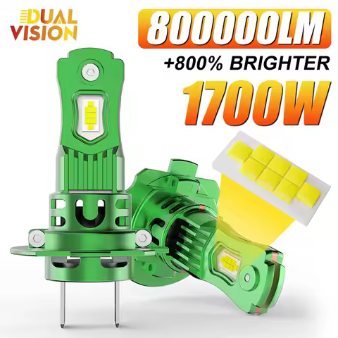 800000LM 1:1 H7 LED Headlight Bulbs CANBUS H1 H4 H11 H8 H9 9005 9006 CSP Wireless Mini Car Lights with Fan 6000K 4300K Plug&amp;Play