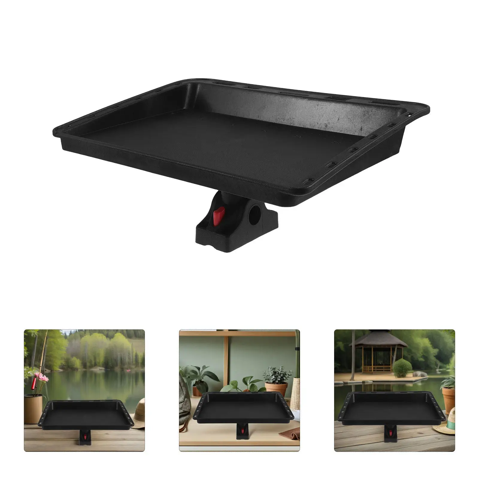 Fishing Platform Cutting Board Table for Boat 13.8x9.4 Inch Adjustable Bait Tray Rod Holder Marine Accessory Fish Cutting Board