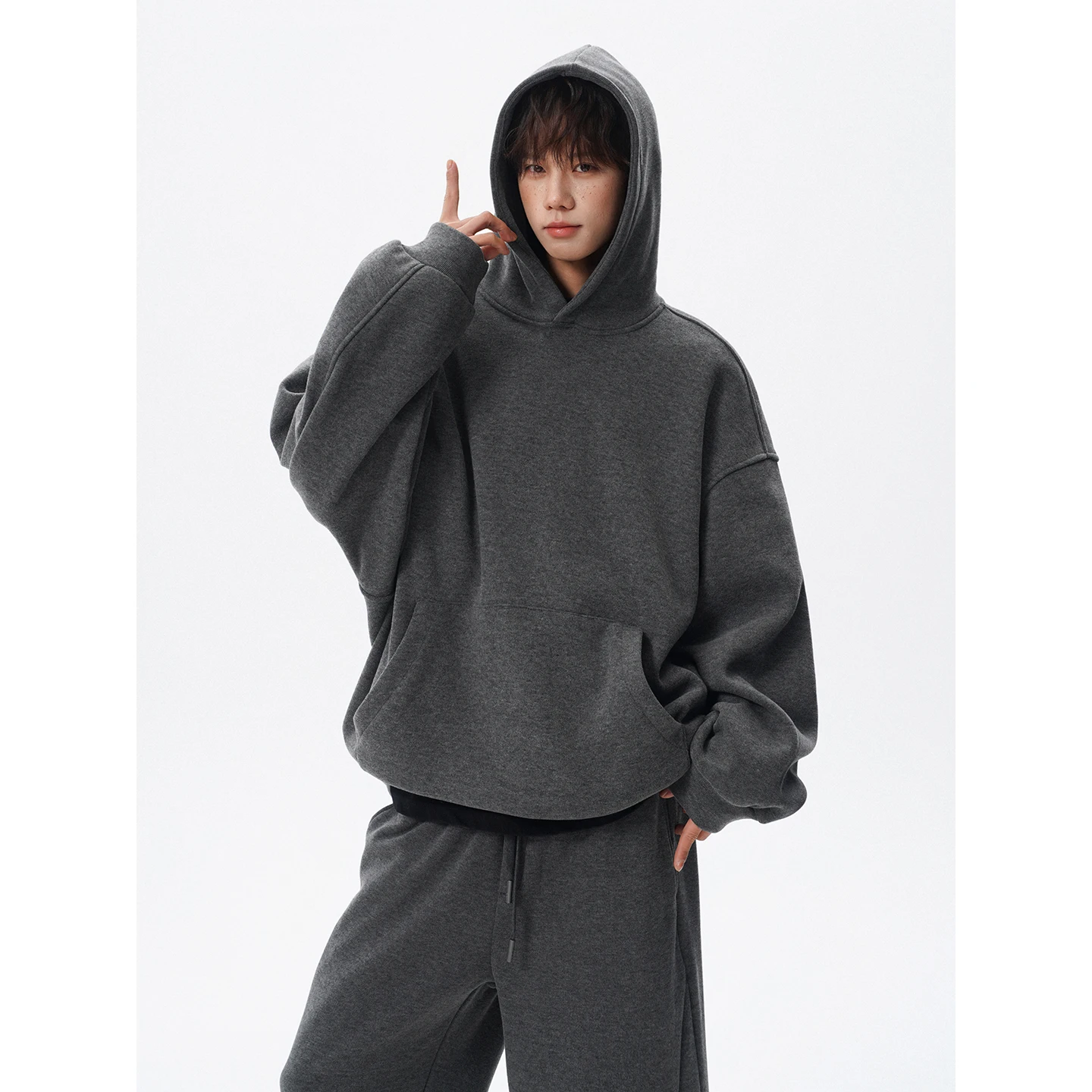 Plus Size M-8XL Hoodie Pant Sets Men Women Casual Loose Oversize Hooded Sweatshirt Sweatpant Track Suits Cityboy Hoody Trousers