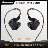 Letshuoer S08 Monitor intrauditivo de cuarta generación, controlador magnético plano de doble bobina de 13mm, auriculares intrauditivos con cable HiFi IEM