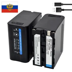 USB Input Charge 12800mAh NP-F970 NP-F980 F960 F970 Battery Power LED Power Bank Indicator for Sony F960 F550 F750 F770 MC1500C