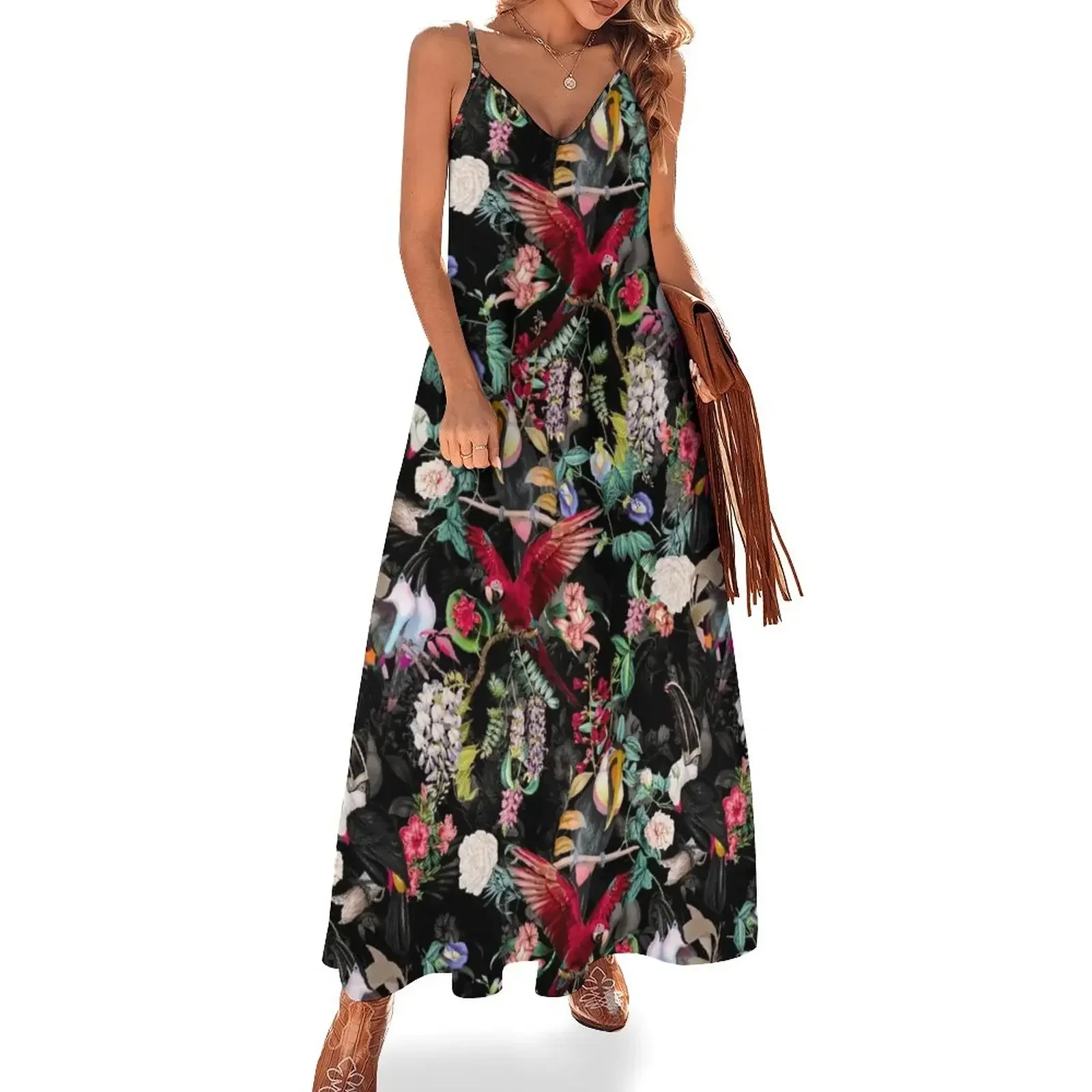 

Floral and Birds IX Sleeveless Dress women's summer dresses 2024 Female dress luxury dresses festival outfit women Dress