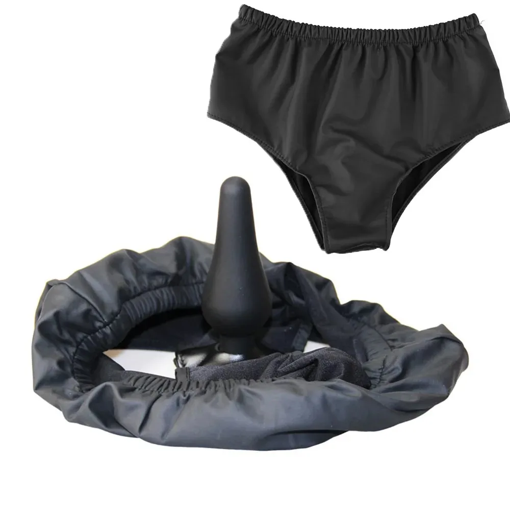 Latex panties with anal dildo Stimulating Butt anal plug G Spot erotic toys anus vagina strap on panty gay sex toys men women