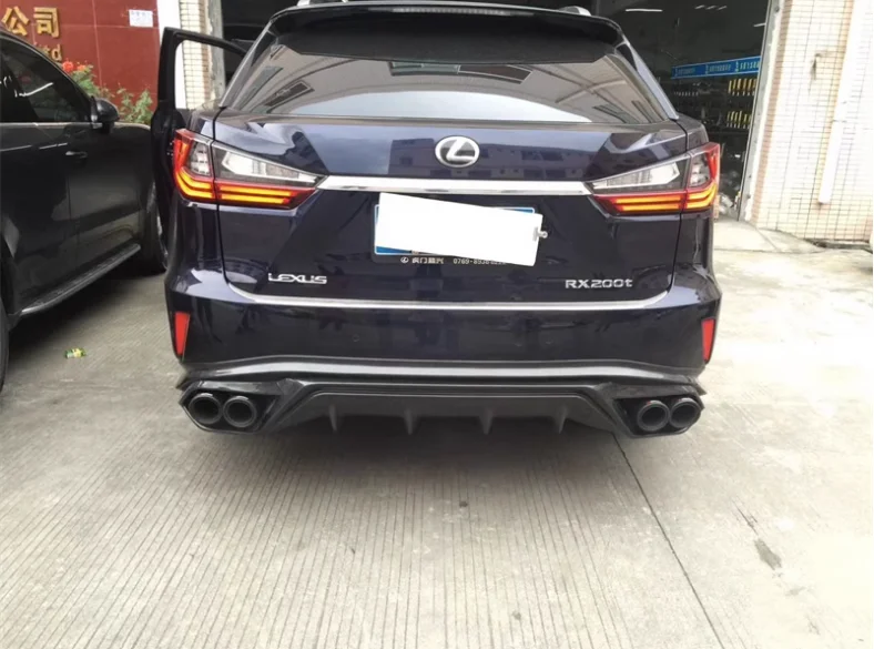 For Lexus RX200 RX300 RX450 2016 2017 2018 2019 High Quality Carbon Fiber Trunk Bumper Rear Diffuser Spoiler Exhaust Cover