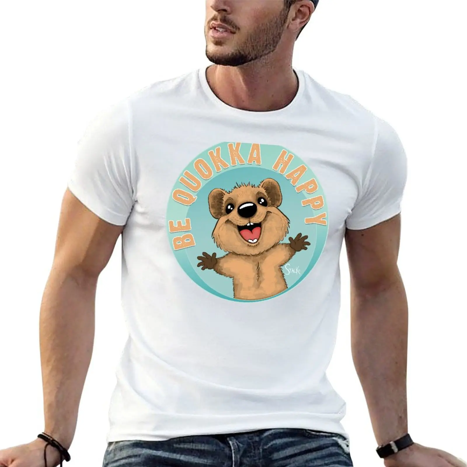 

Be Quokka Happy T-Shirt t shirts for man slim fit t shirt man plain T-Shirt