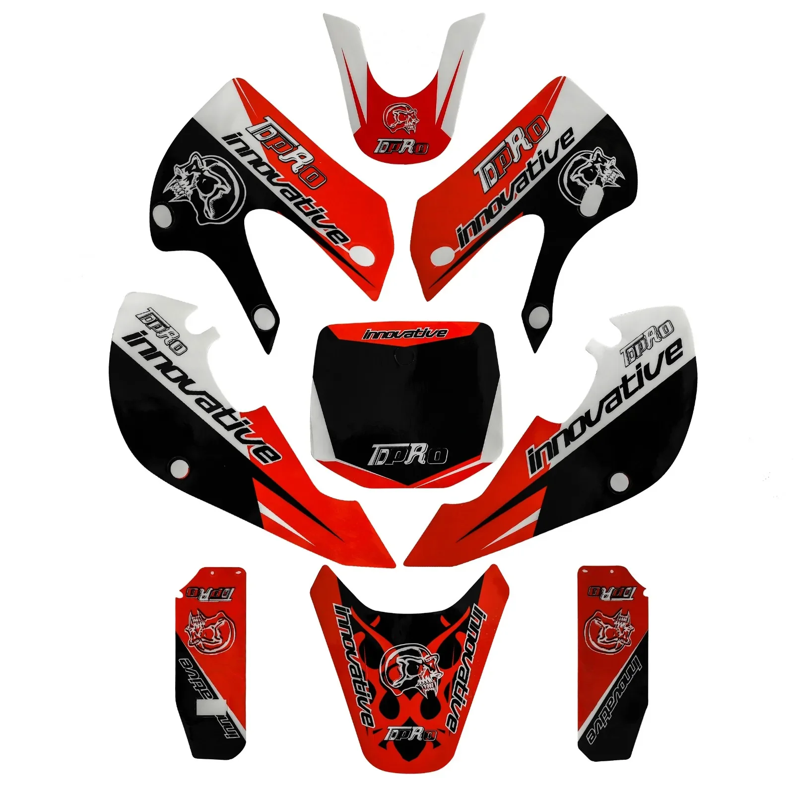 For Kawasaki KLX 110 KX65 Plastics Sticker Decals Graphics Kit DRZ110 RM65 Green Red Blue kawasaki  Motociclista Accesorios