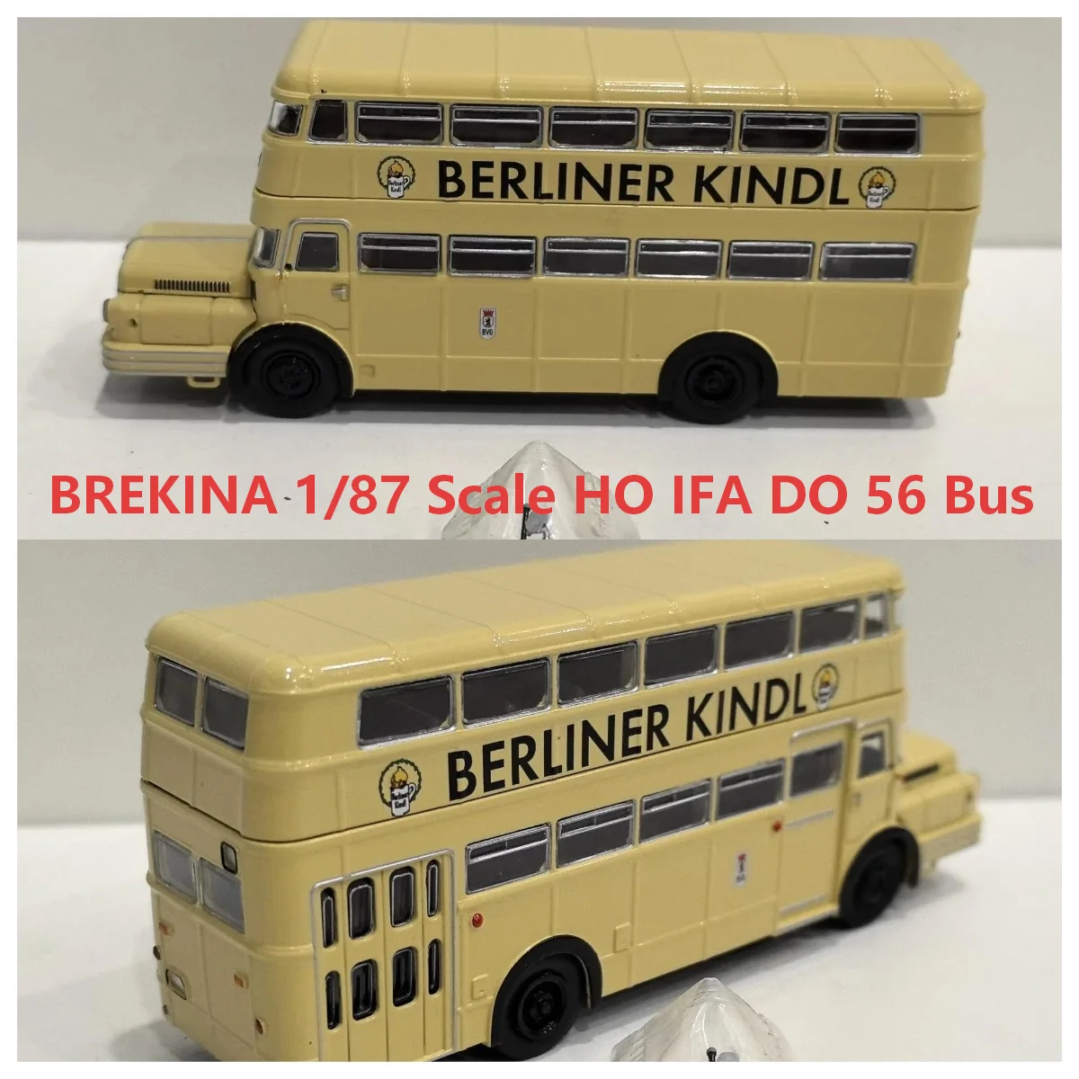BREKINA 1/87 Scale HO IFA DO 56 Bus Plastic Car Model Collectible Toy Gift Souvenir Display Ornament