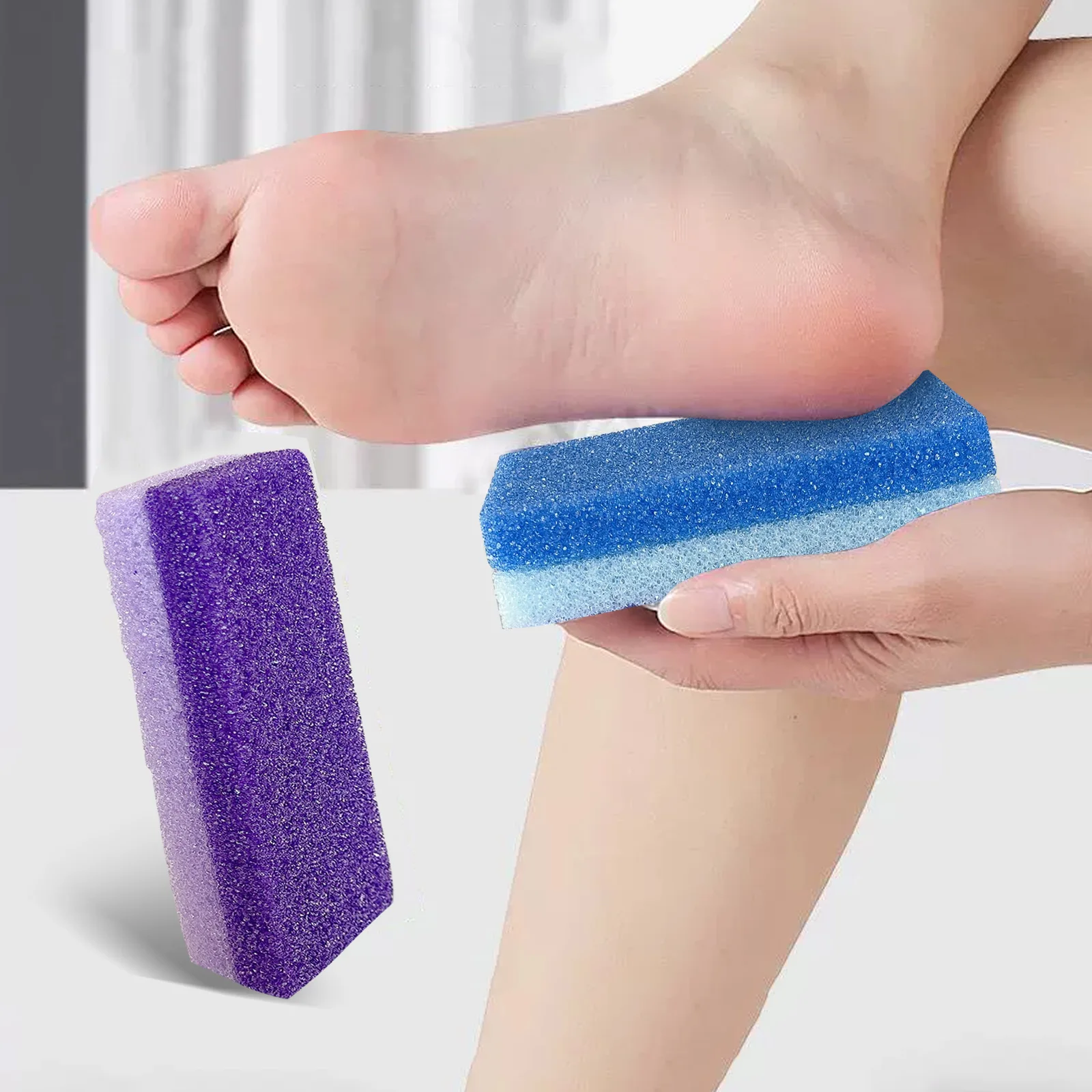 4pcs Foot Float Foot Exfoliating Sponge Stone Exfoliating Hard Skin Removal Pedicure Scrubber Professional Foot Care Tools