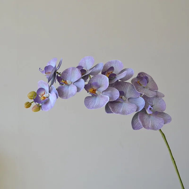 4 Stück/Set Künstliche Latex-Phalaenopsis-Blumen mit 9 Blüten zur Dekoration für Hochzeit, Echt-Touch-Schmetterlingsorchidee, Heimdekoration, Party-Blumen, Großhandel – Detail 17