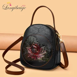 Casual Many Pockets Women PU Leather Handbag Purse 2024 Luxury Designer Shoulder Crossbody Sac High Quality Ladies Messenger Bag