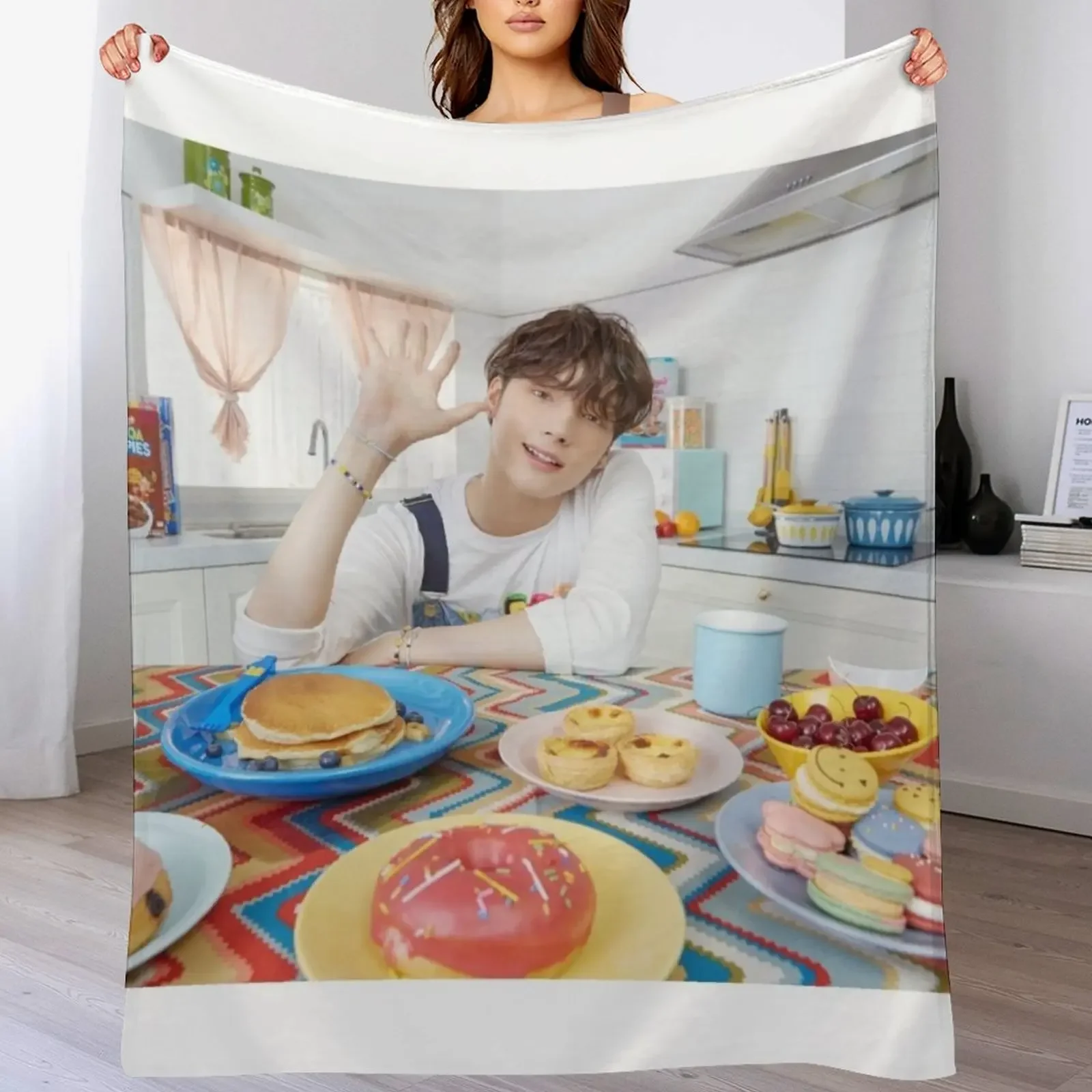 

TXT Hueningkai Throw Blanket For Decorative Sofa Sofas Bed Decoratives Blankets
