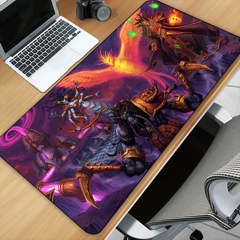 World of Warcraft Game HD Printing Mousepad Computer Lock Edge Keyboard Mat PC Desk Pad Large Mouse Pad Gaming Accessories Gift