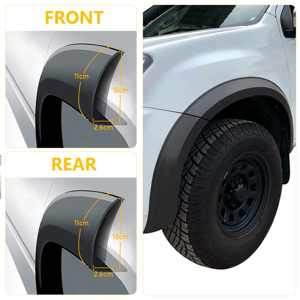 Slim Mudguards Fender Flare Wheel Arch For ISUZU D-MAX 2012 2013 2014 2015 2016 2017 2018 2019 Chevrolet KB Double Cabin