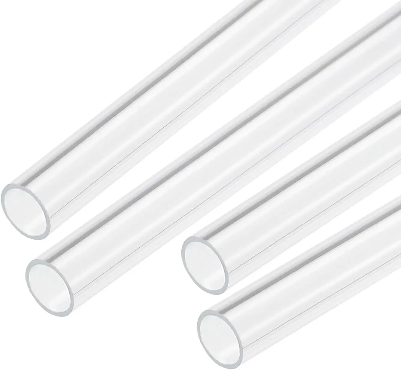 

Naxilai Acrylic Pipe Clear Rigid Round Tube 10mm(3/8") ID 12mm(1/2") OD 14" for Lamps and Lanterns, Water Cooling System 4pcs