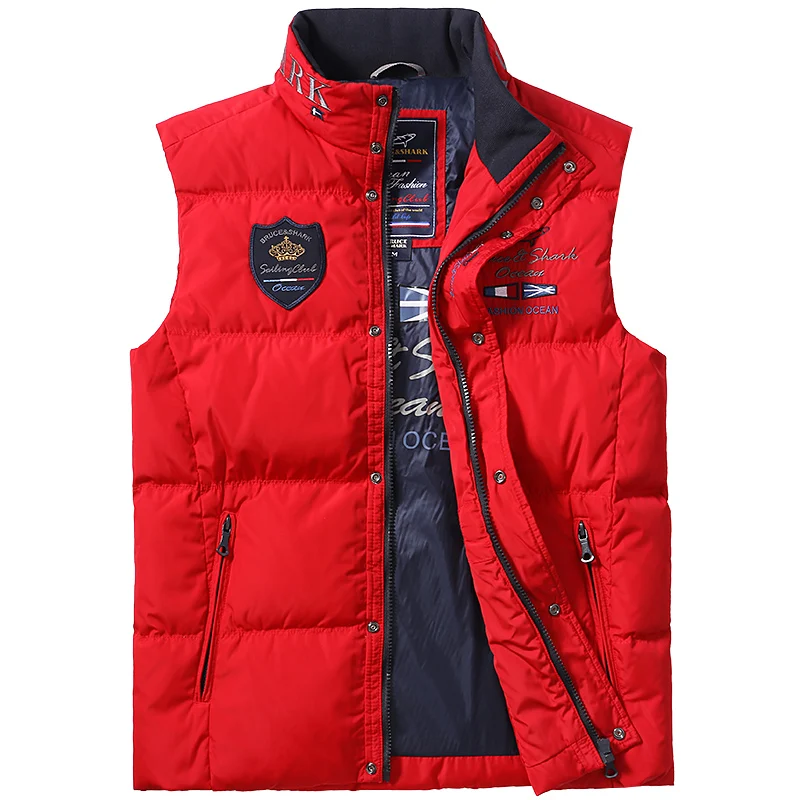 2023 79% Duck Down-Feather Men Vest Casual Fashion Business Bruce&Shark Embroidery Winter Clothes luxury Men Coat Size M TO 3XL