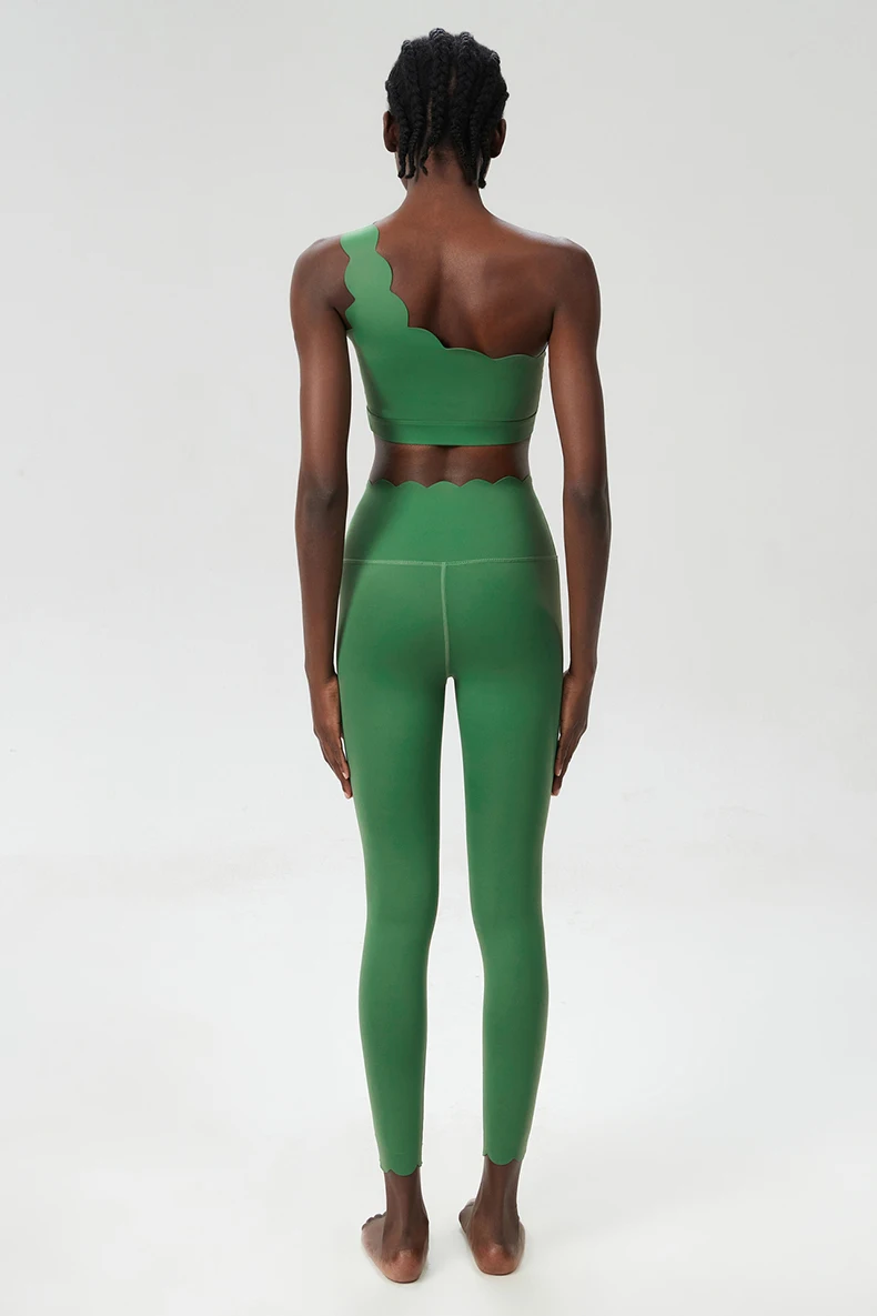 Zweiteiliges Fitness-Yoga-Set für Damen, dehnbar, weich, zum Laufen, Gym-Anzug, atmungsaktiv, schnell trocknend, Sportbekleidung, weiblich, dehnbar, Trainingskleidung – Detail 7