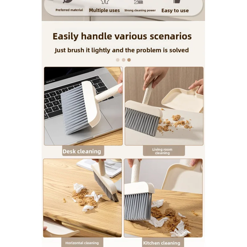 Creative Desktop Mini Dustpan Broom Set, Window Sill Gap Brush, Computer Keyboard Brush