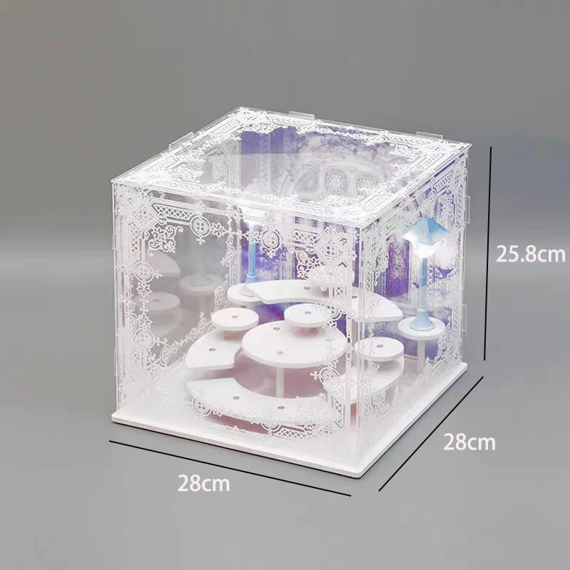 Couvercle Transparent de boîte de rangement d'accessoires pour cheveux