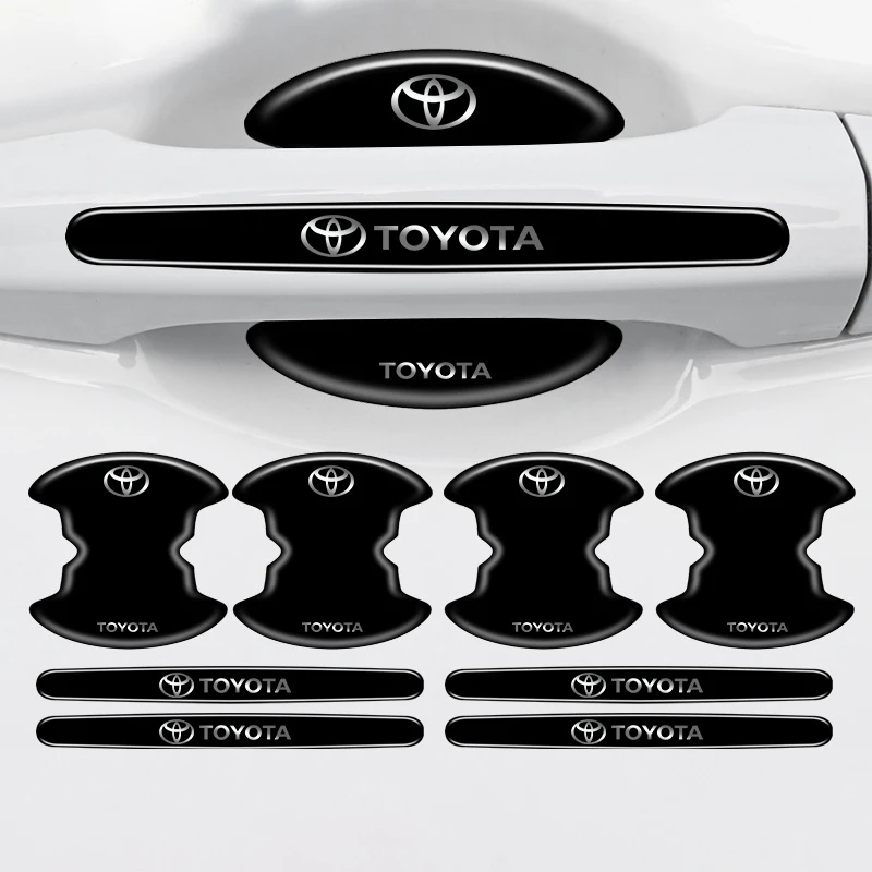 Car Door Handle Bowl Protective Stickers Anti-collision For Toyota TRD Century Auris FCV Mirai Premio Yaris Camry Carola Crown