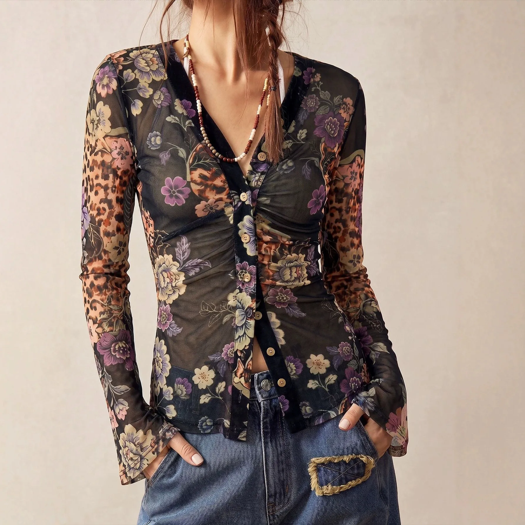 2026 Autumn. New Printed Shirt For Women, Smart Fit, Elegant, Commute. And Vacation Top Sexy Luxury Beach