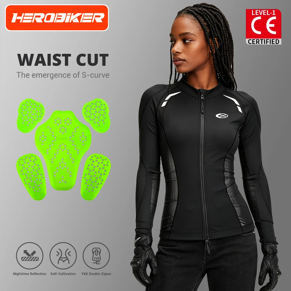 Motorcycle Jackets For Women Breathable Motorbike Riding Jacket Anti-Fall Wear-Resistant Motocross Clothing With Protective Gear