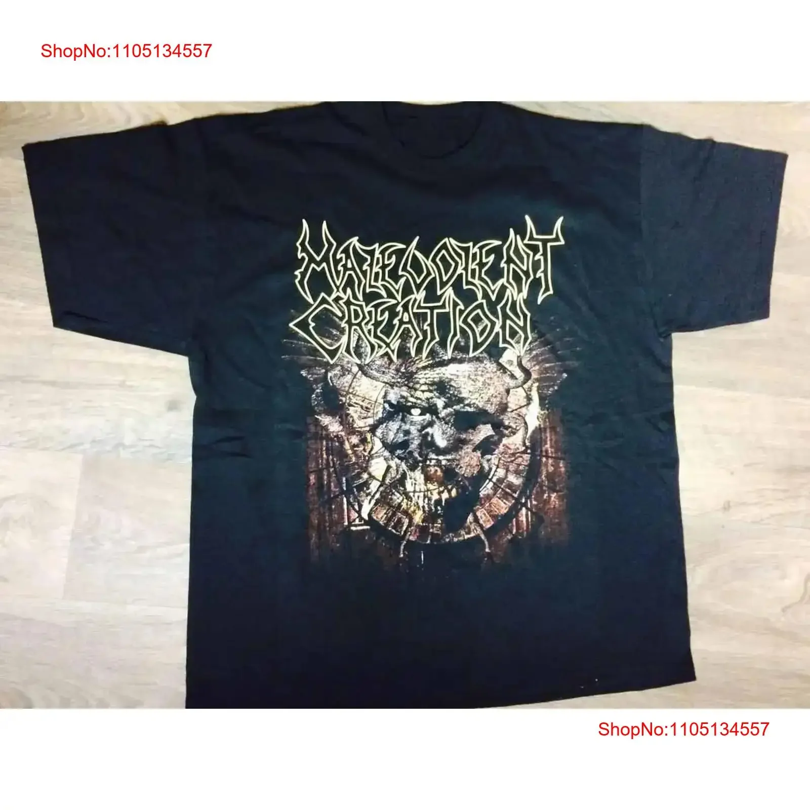 Camiseta MALEVOLENT CREATION Sounds Of Extreme Tour negra S 5XL 1N0199 vintage lavada homme moda versátil Casual ligeramente