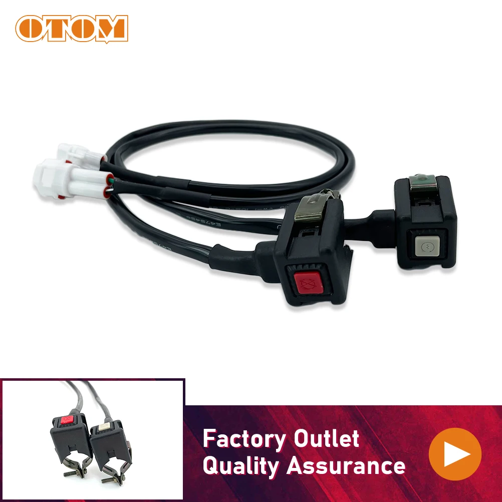 OTOM Universal Switch ATV Motorcycle Dual Sport Dirt Quad Start Horn Kill Stop ON/OFF Button For HONDA KTM YAMAHA KAWASAKI SUZUK