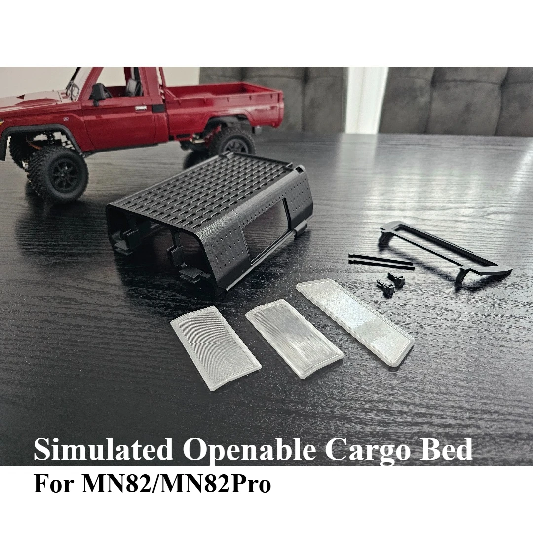 For MN82 MN82Pro Custom Openable Rear Cargo Box Set 1/12 RC Rock Crawler RC Vehicle Exterior Hobby Styling Tuning Accessories