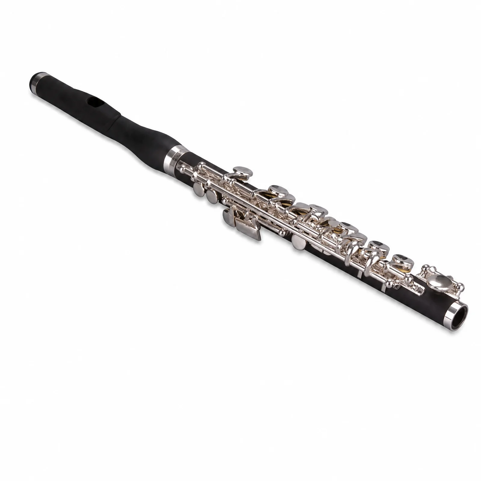 C Tone Grenadilla Wood Piccolo Woodwind Instrument Cupronickel Keywork Silver Plated With Hard Carry Case