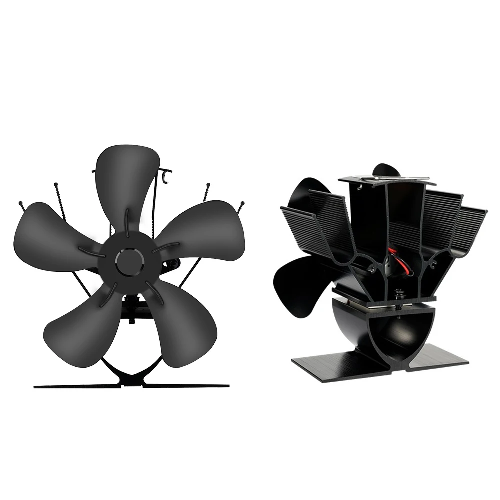 Mini ventilatore per stufa ventilatore per camino alimentato a calore bruciatore a legna per tronchi Eco-Fan silenzioso ventilatore per camino a 5 pale casa inverno caldo distribuzione del calore