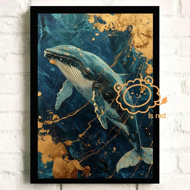 Impasto طبيعة المشارك الغابة الأزرق بحيرة جبل شجرة الذهب قماش الطباعة للمنزل غرفة جدار الفن الديكور اللوحة بدون إطار