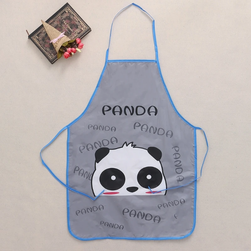 Women Housewife Cartoon Kitchen Aprons Restaurant Waterproof Cooking Bibs Crafts