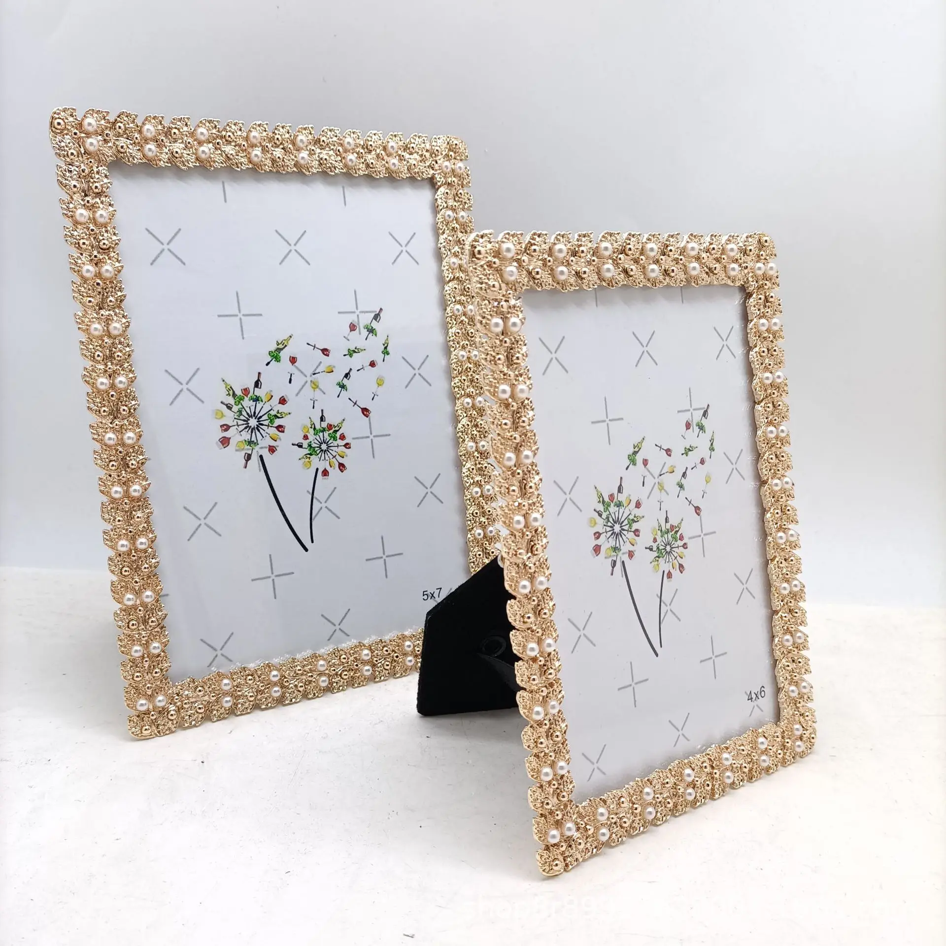 4/6/7 Inch New Metal Picture Frame Pendulum Modern Simple Creative Picture Frame Wedding Dress Commemorative Picture Frame