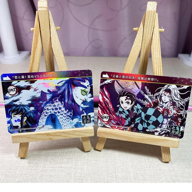 Demon Slayer Flash Card Kamado Tanjirou Nezuko Kochou Shinobu Rengoku Kyoujurou Diy Action Toy Figures Anime Game Collection