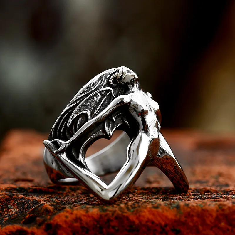 BEIER Fashion Retro Renaissance Sculpture Beauty Open Ring Punk Fashion Jewelry For Men BR8-085 Supplier