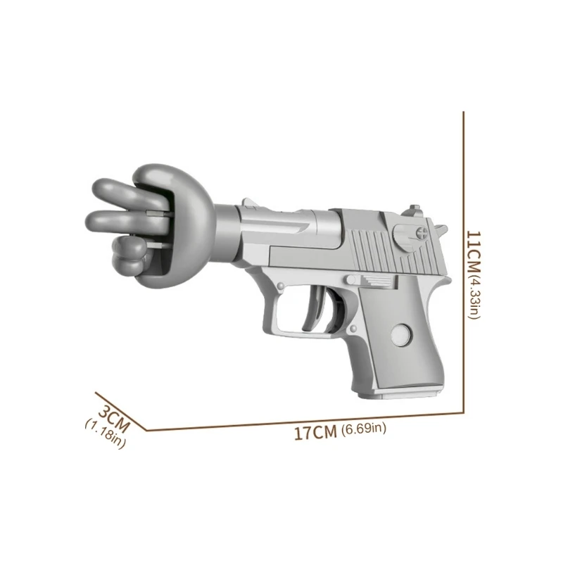 3 قطعة ABS لعبة معركة الإيماءات بنادق تشاركية تخفيف التوتر الدمى للبالغين لعبة الأسرة المسائية والاجتماعية 15UB